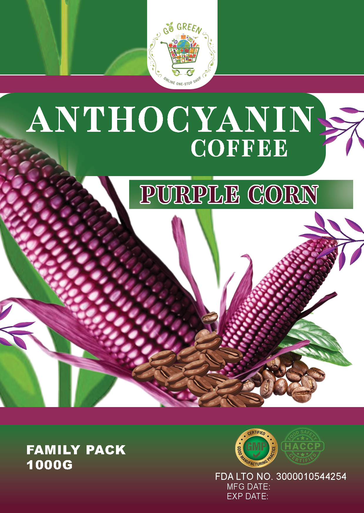 Anthocyanin Coffee Family Pack 1000g