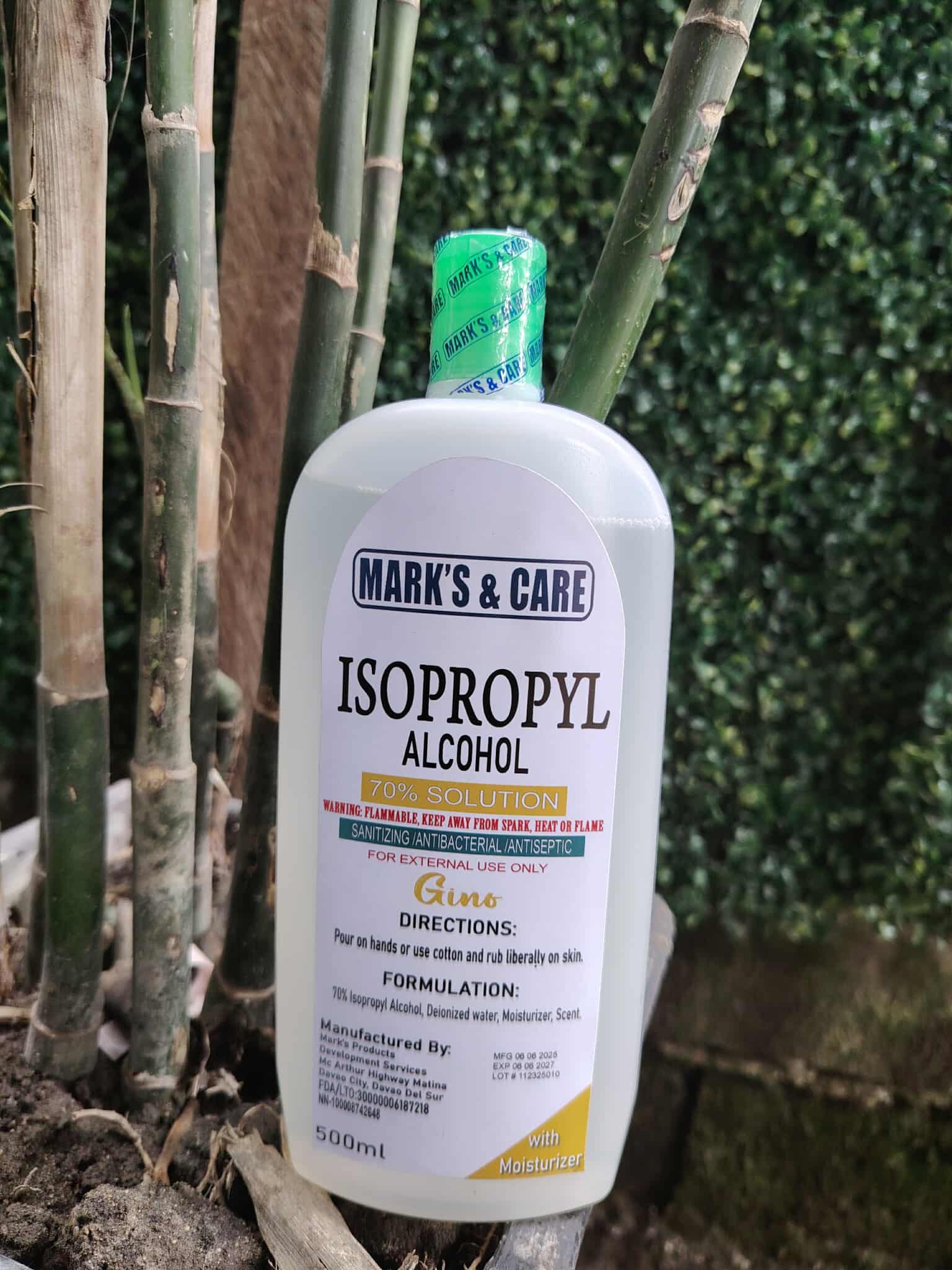 Isopropyl Alcohol (500 Ml) 70% Solution - Premium Health Supplement by GoGreen Products Philippines