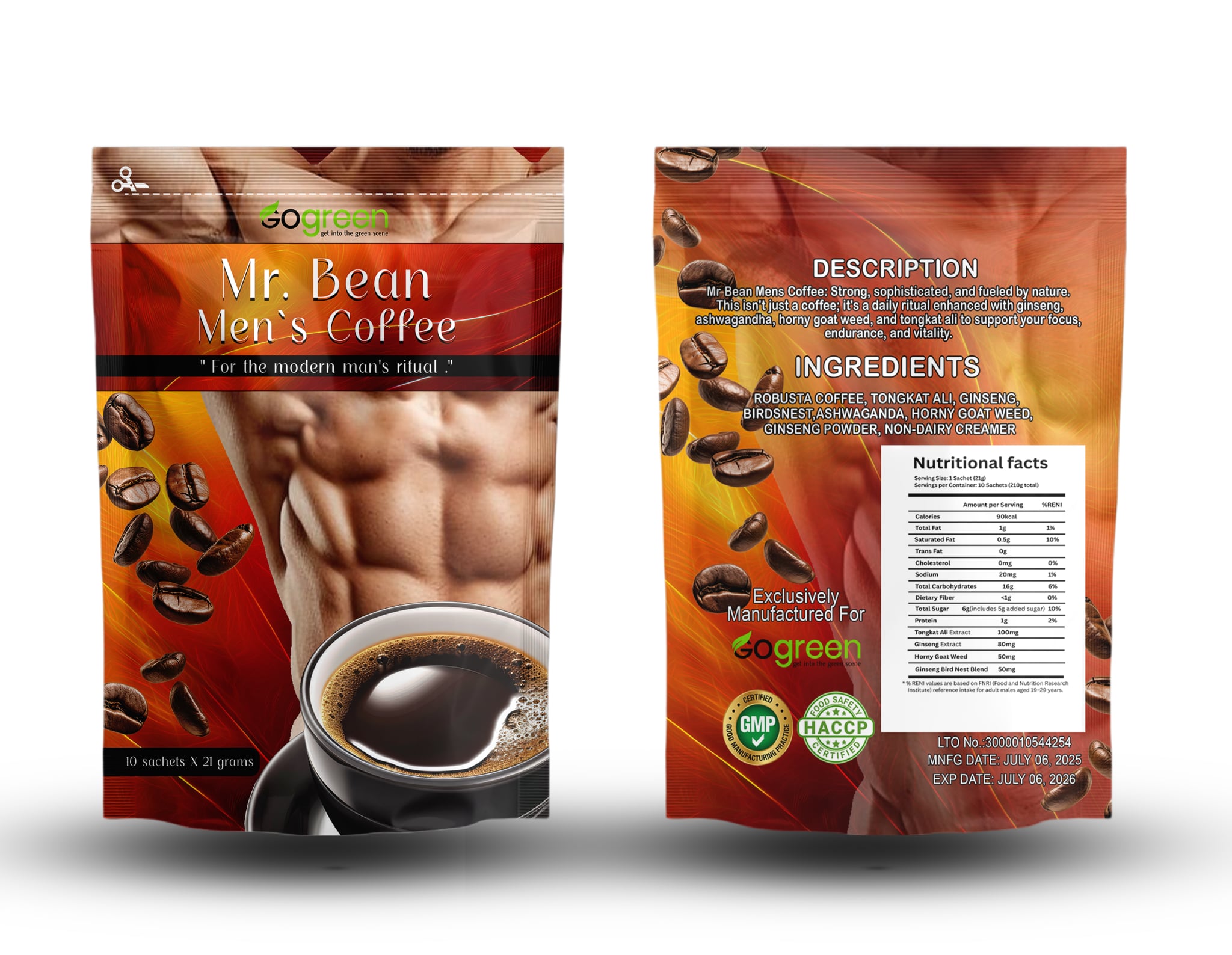 Mr. Bean (Men Coffee) - Premium Health Supplement by GoGreen Products Philippines