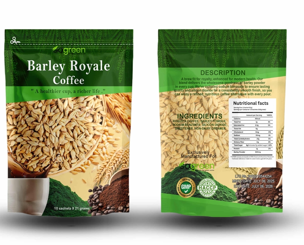 Royal Barley Coffee - Premium Health Supplement by GoGreen Products Philippines